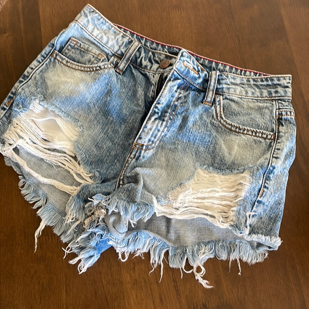 Forever 21 Denim Frayed Shorts